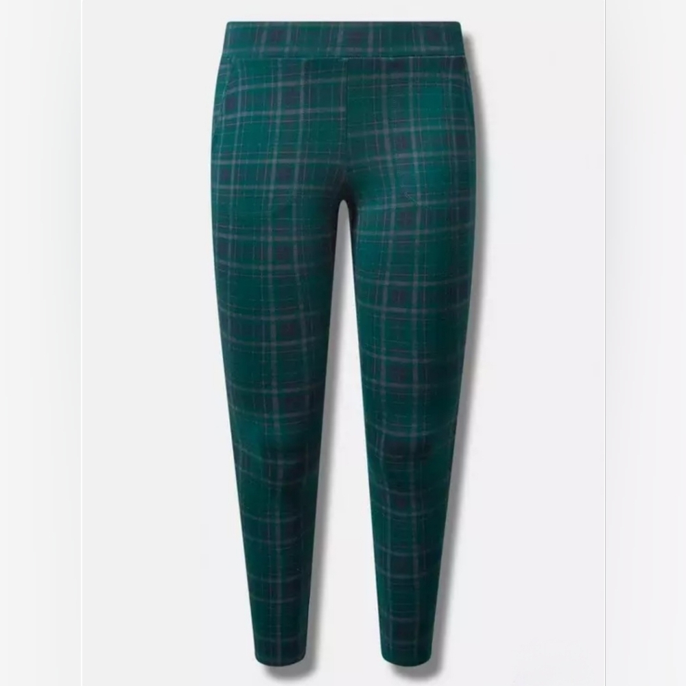 Torrid Full-Length Pocket Legging Mountain Top Plaid Botanical Green Size 2X NWT